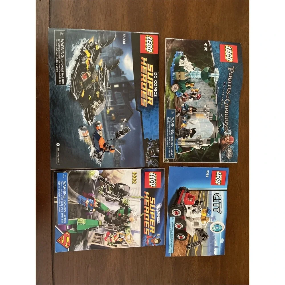 4 Lego **Instruction Manuals Only** 4192 - 76034 - 6862 - 3365‎ (1 Each)